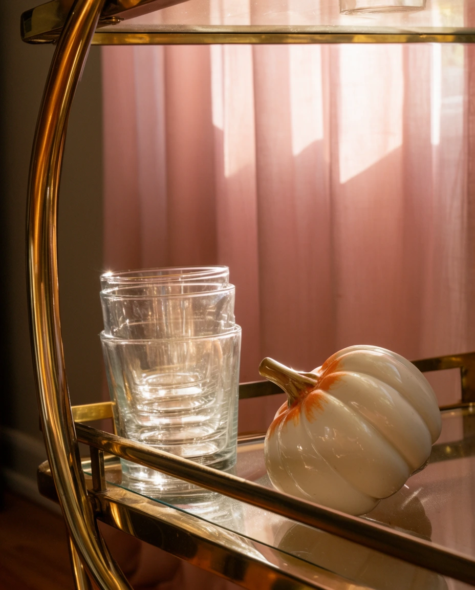 A Bar Cart Styled for Fall 1