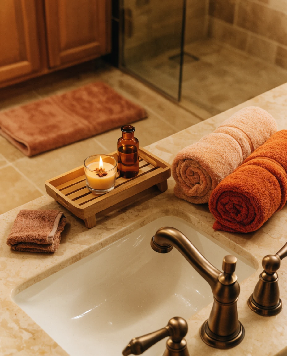 A Bathroom Escape in Amber Light 2