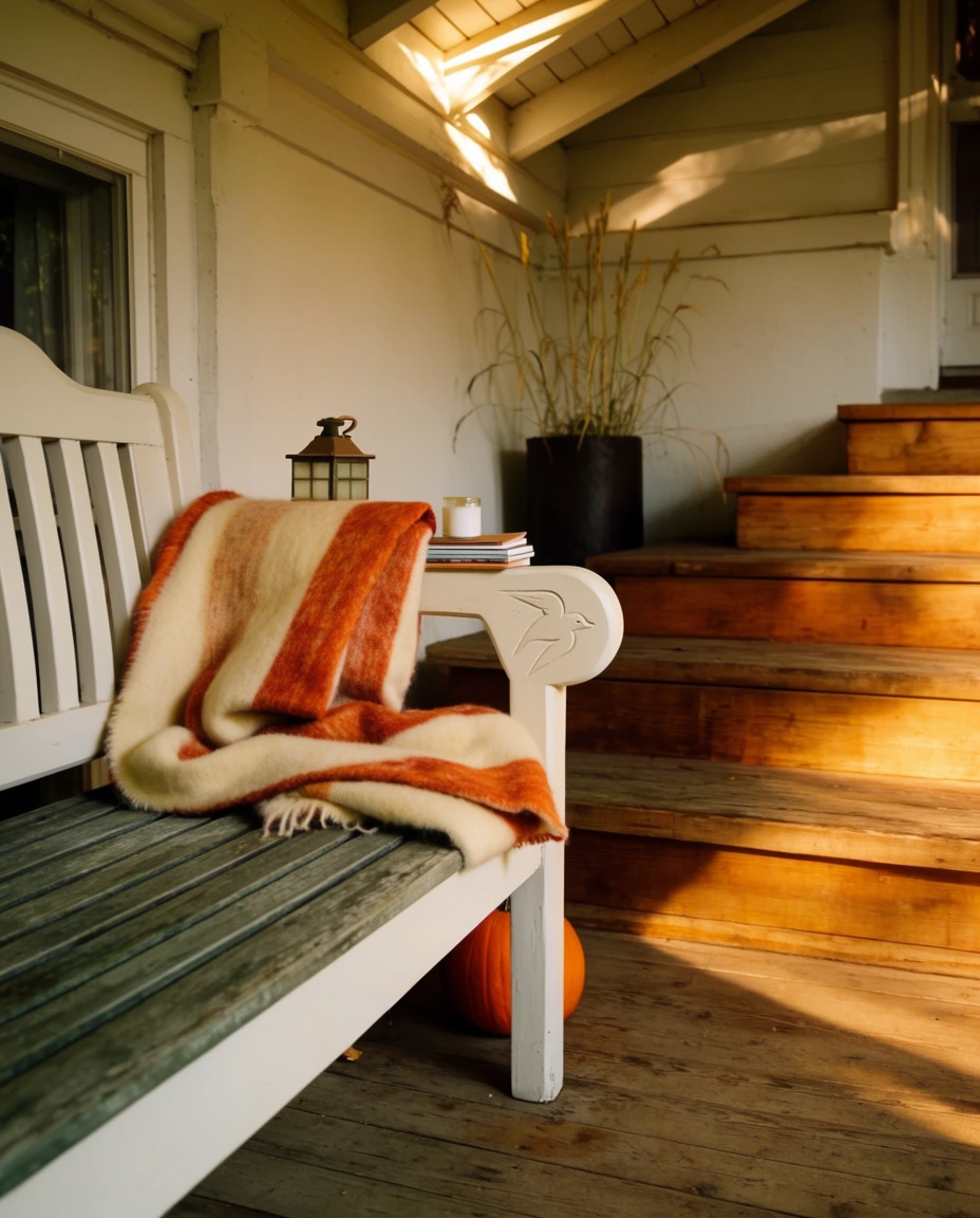 A Cozy Fall Bench 1
