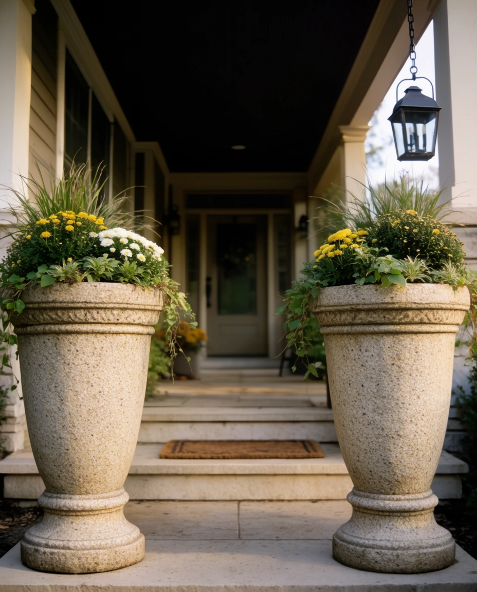 A Planter Duo for the Steps 1