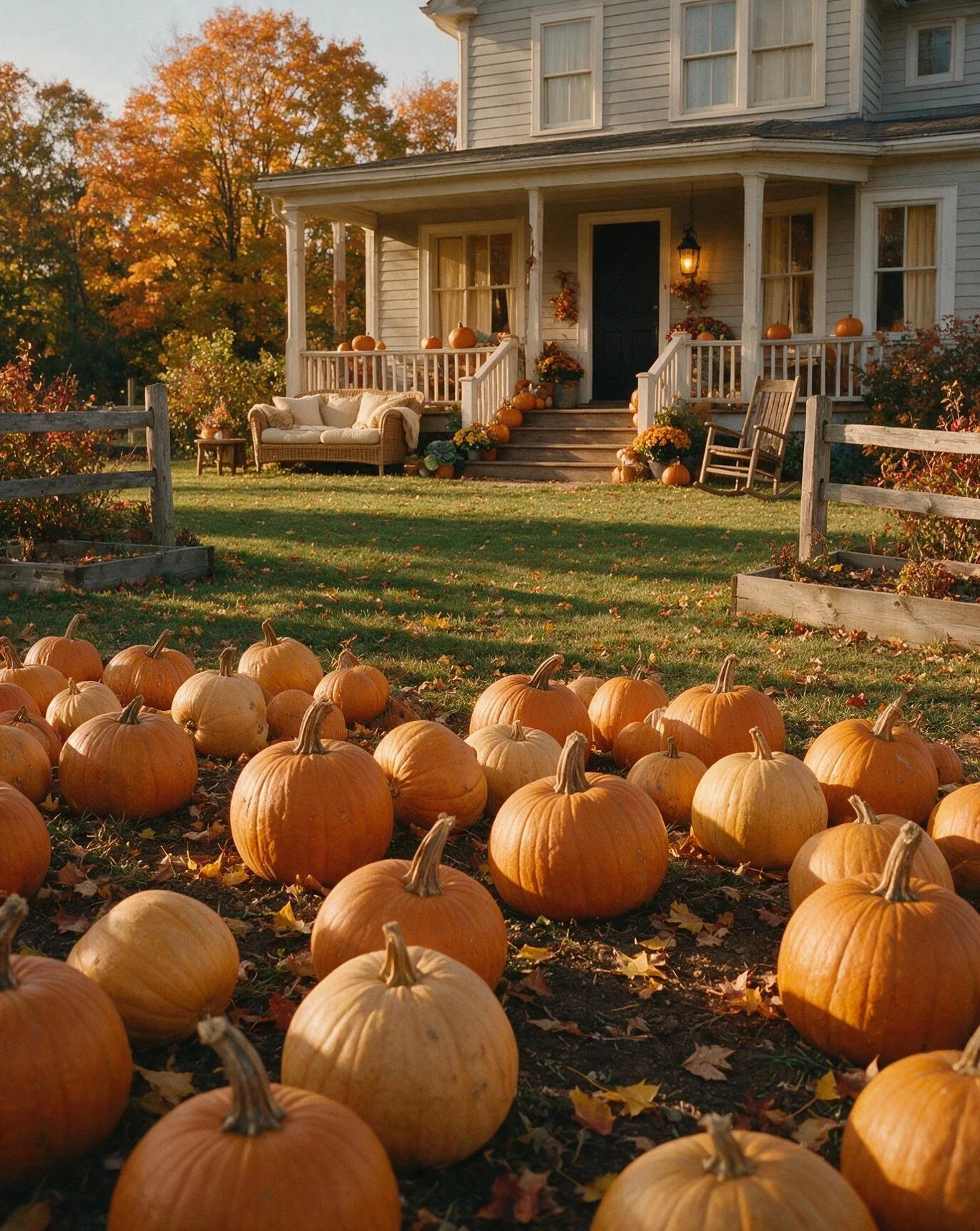 A Pumpkin Patch in the Yard 1