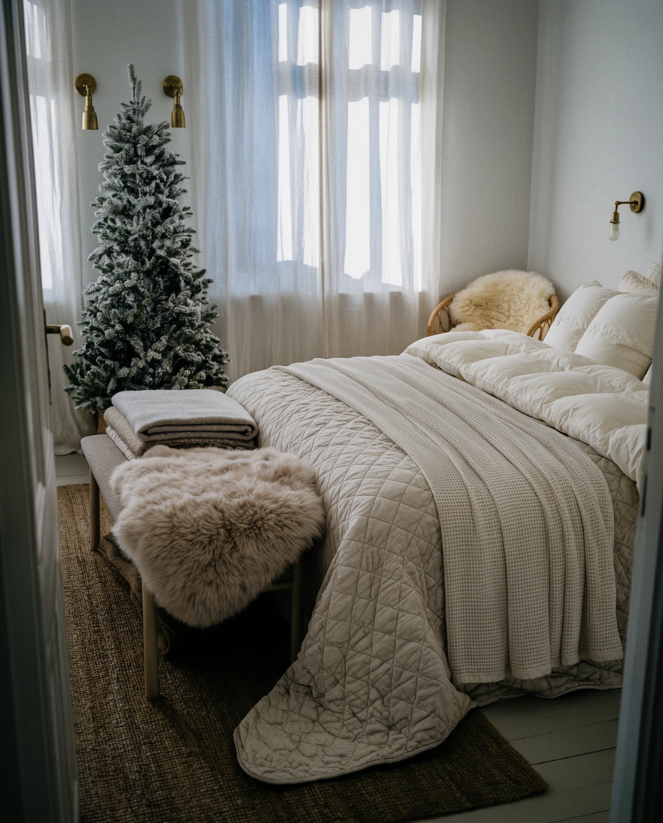 A White and Snowy Bedroom 1