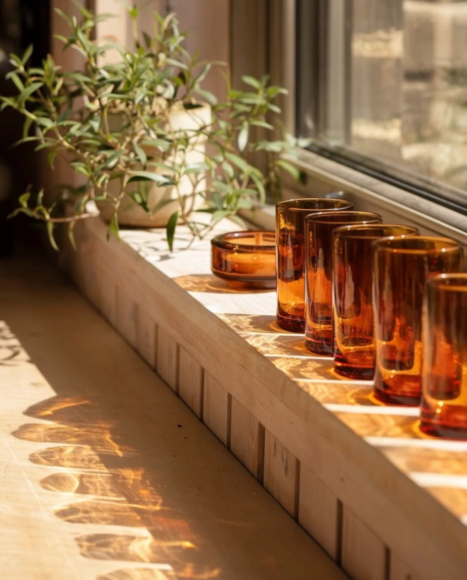Amber Glass Candlelight Vignettes 1