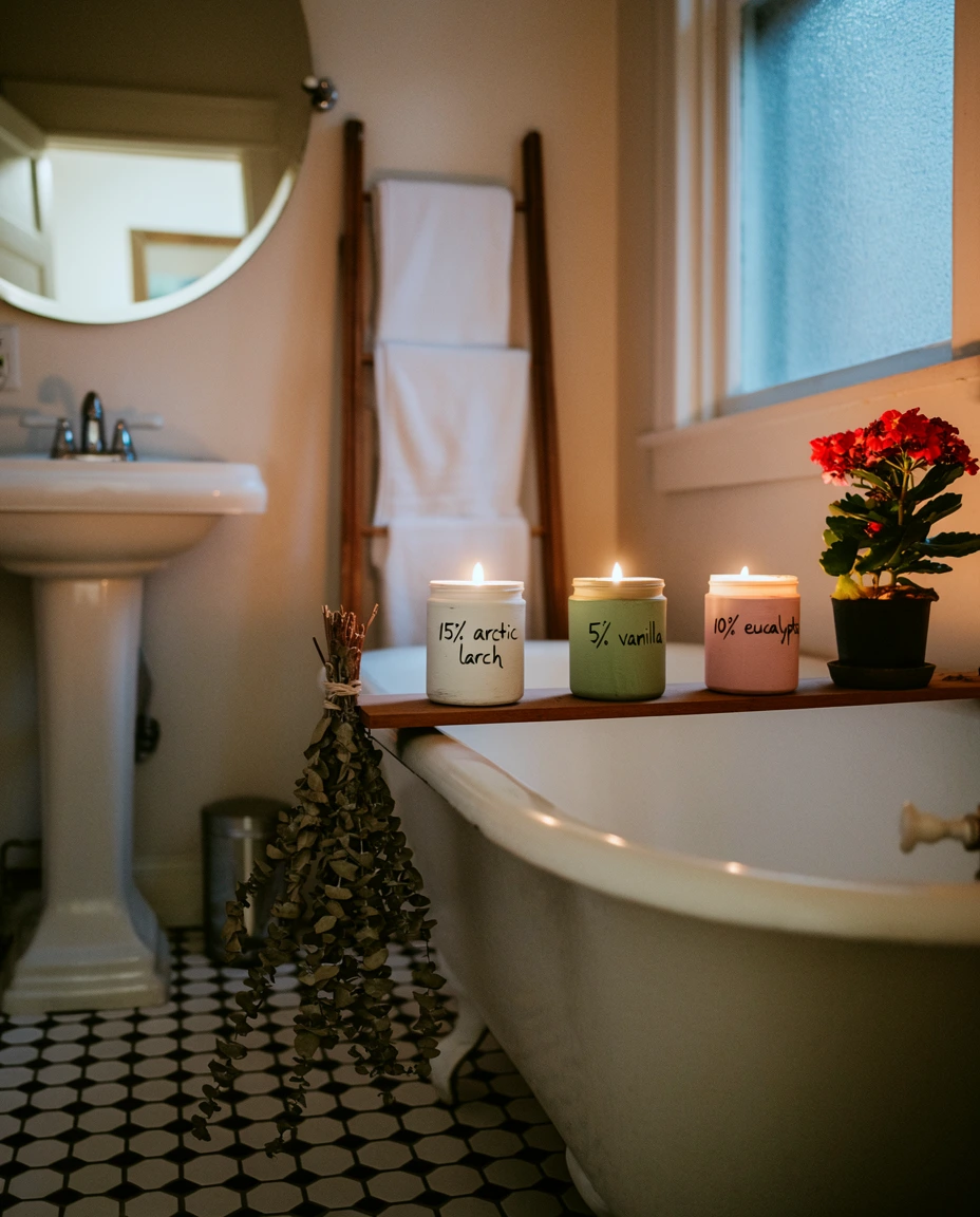 Bathtub Ledge Candle Ritual 2