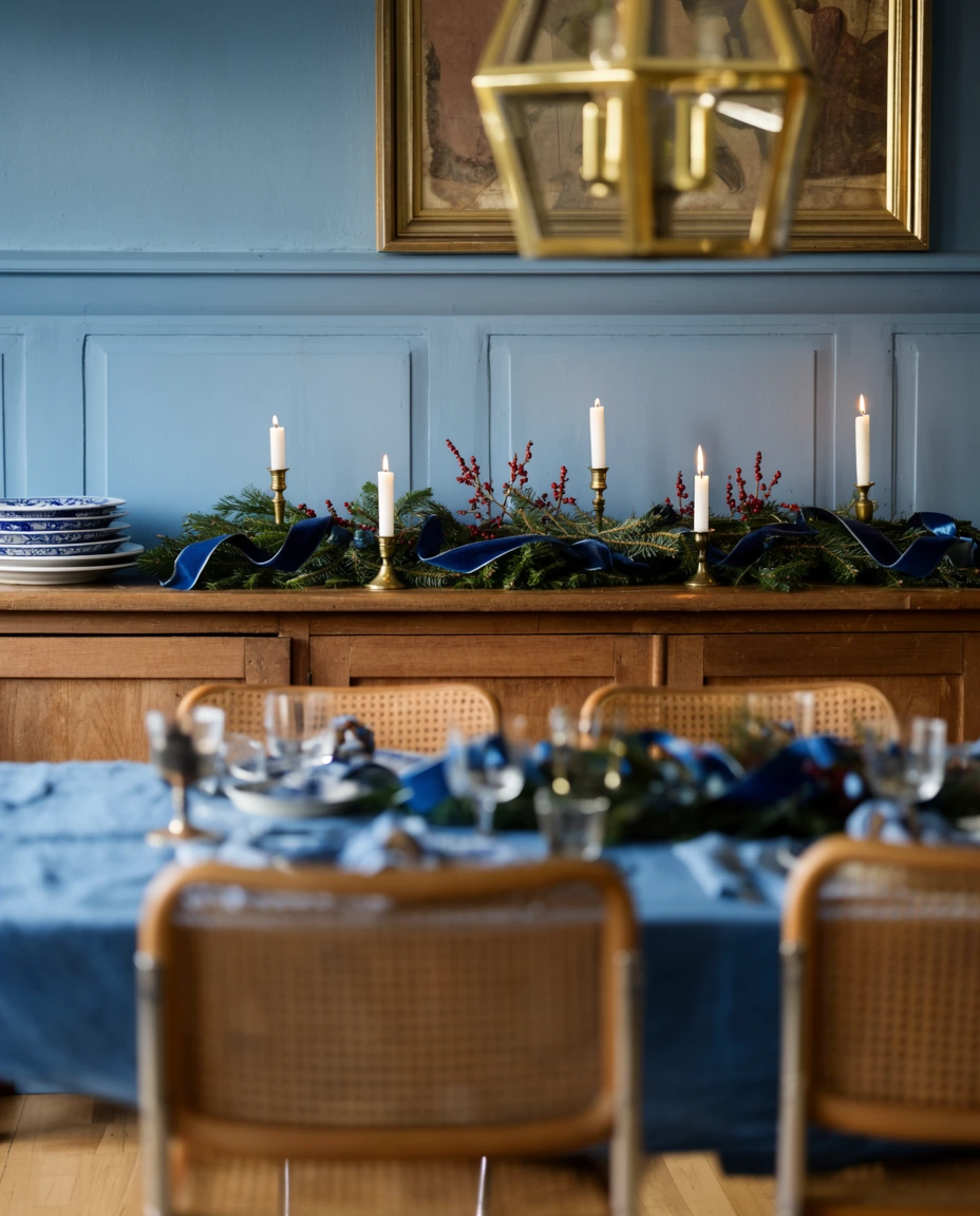 Blue Christmas in the Dining Room 2