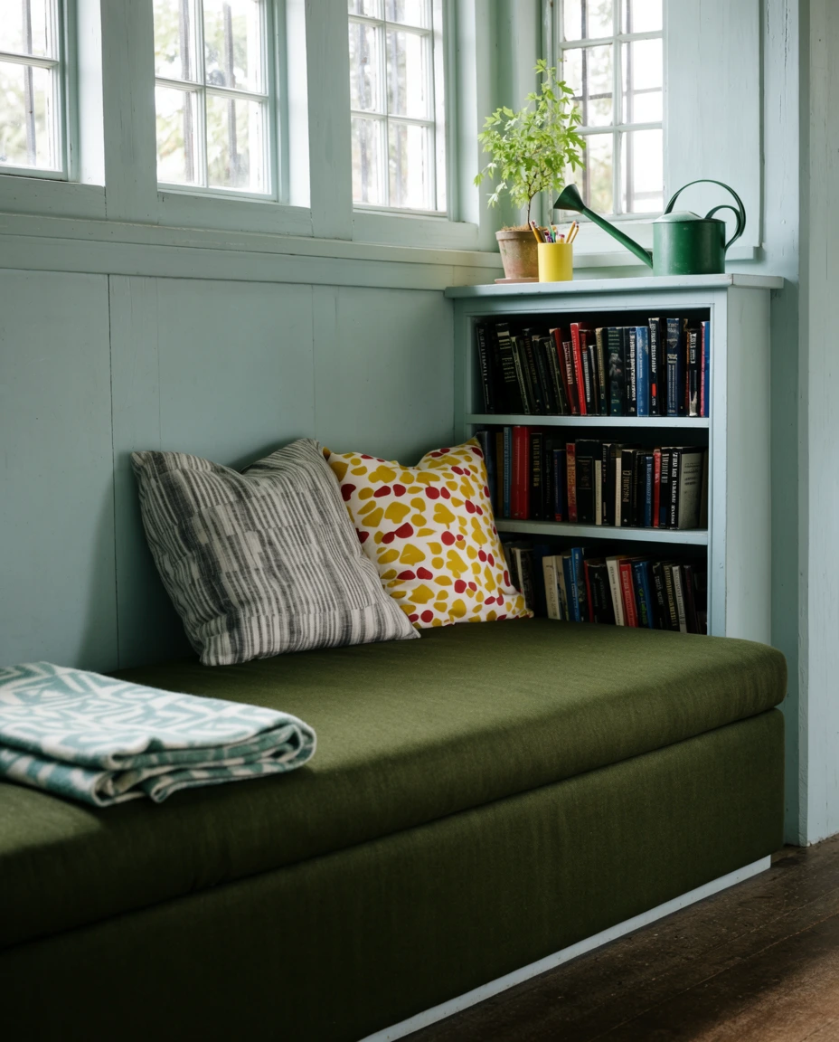 Built-In Bench with Hidden Storage 2
