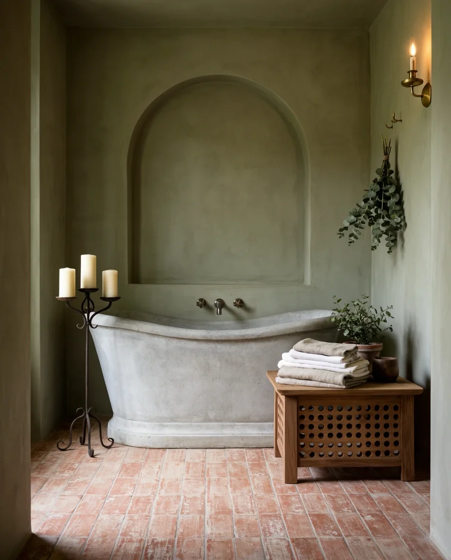 Candelabra Glow Over the Bathtub 1