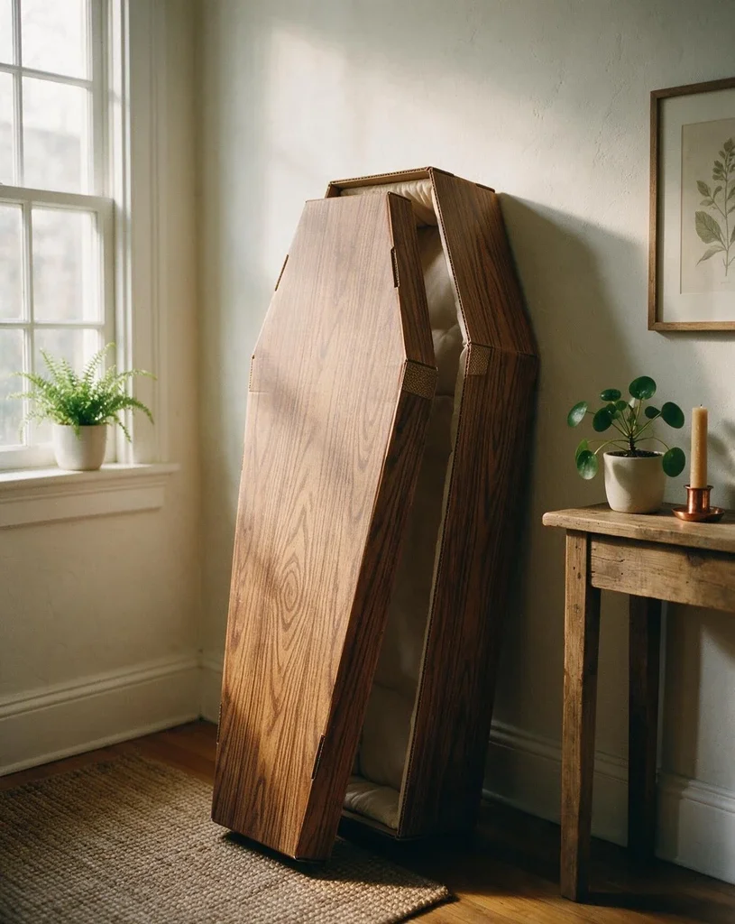 Cardboard Coffin for the Entryway 1