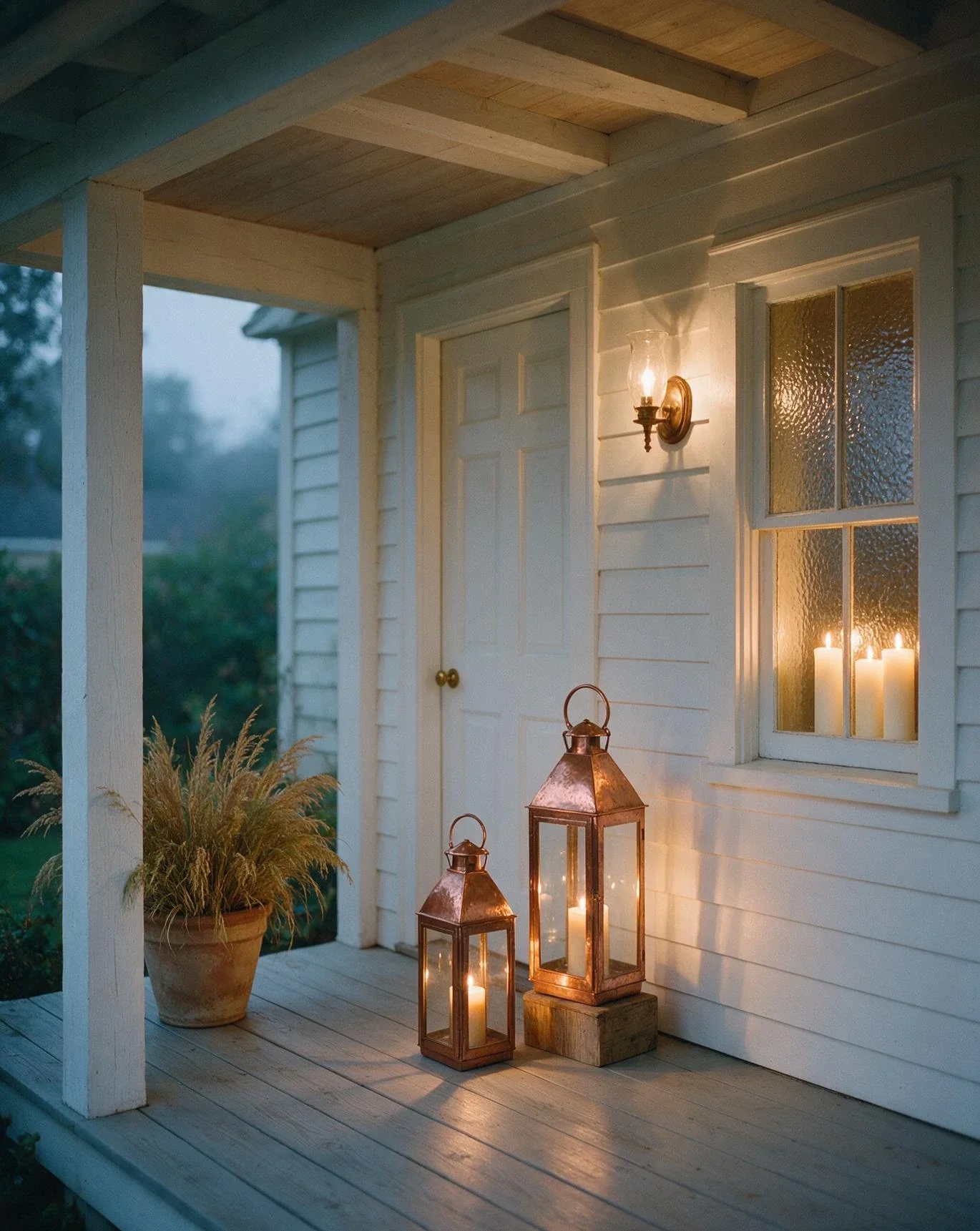 Copper Lanterns in Low Light 1