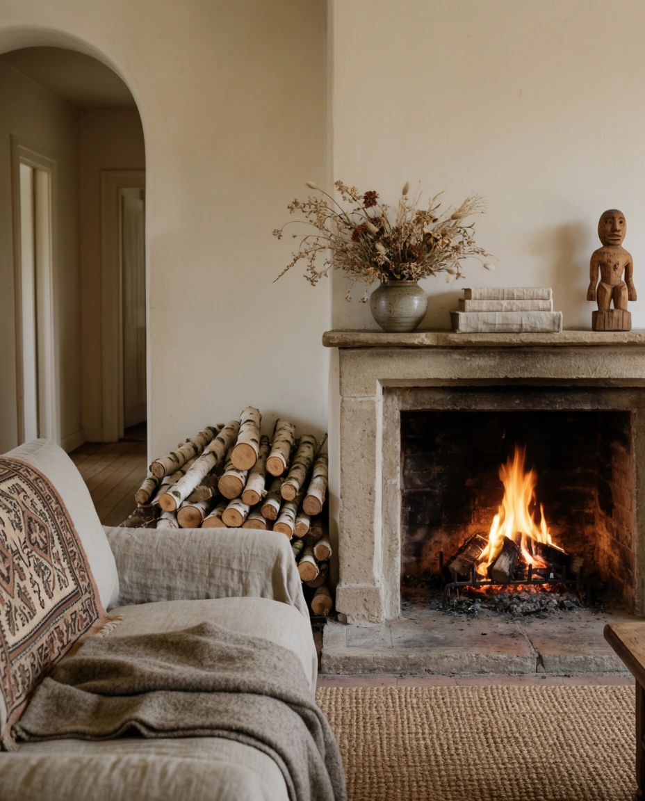 Cozy Fireplace Styling for Autumn 2