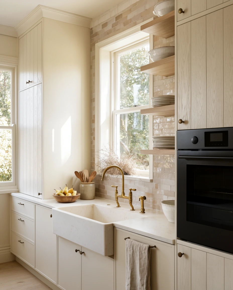 Cream and Clay Kitchen Counters 1