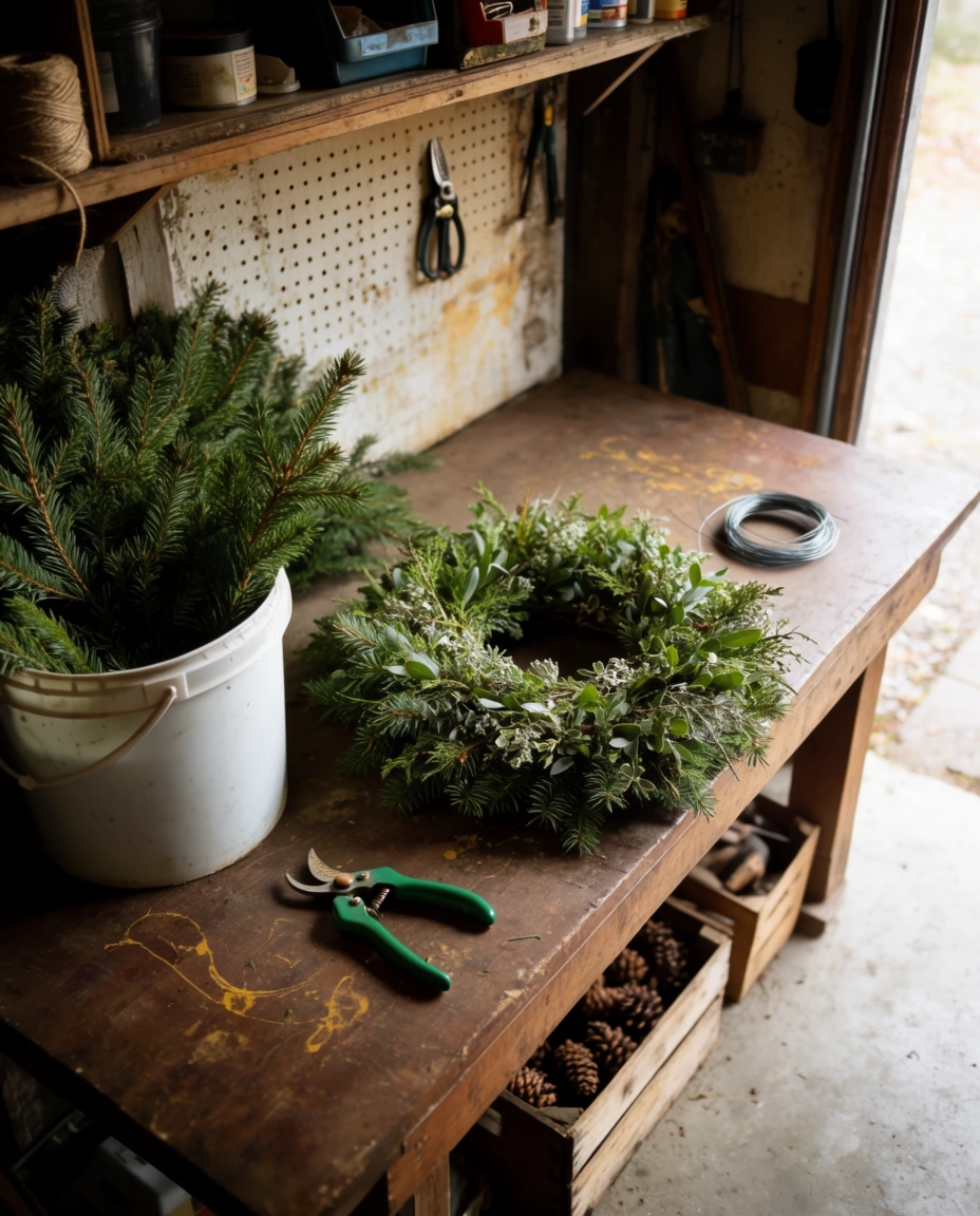 DIY Wreaths with Backyard Clippings 1