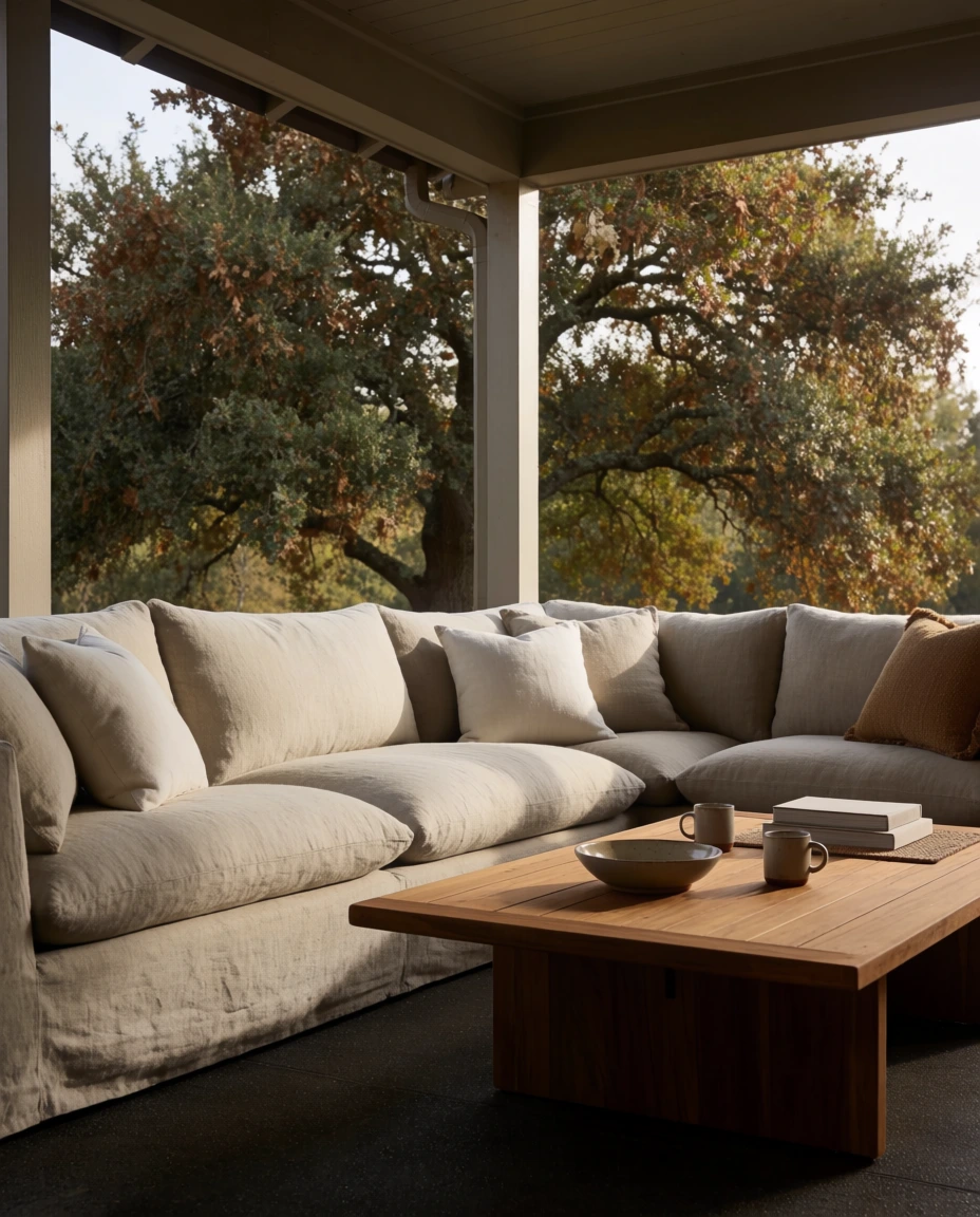 Deep Seating in Oatmeal Linen 1