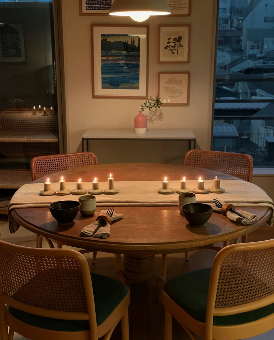 Dining Table Glow Without Clutter 2