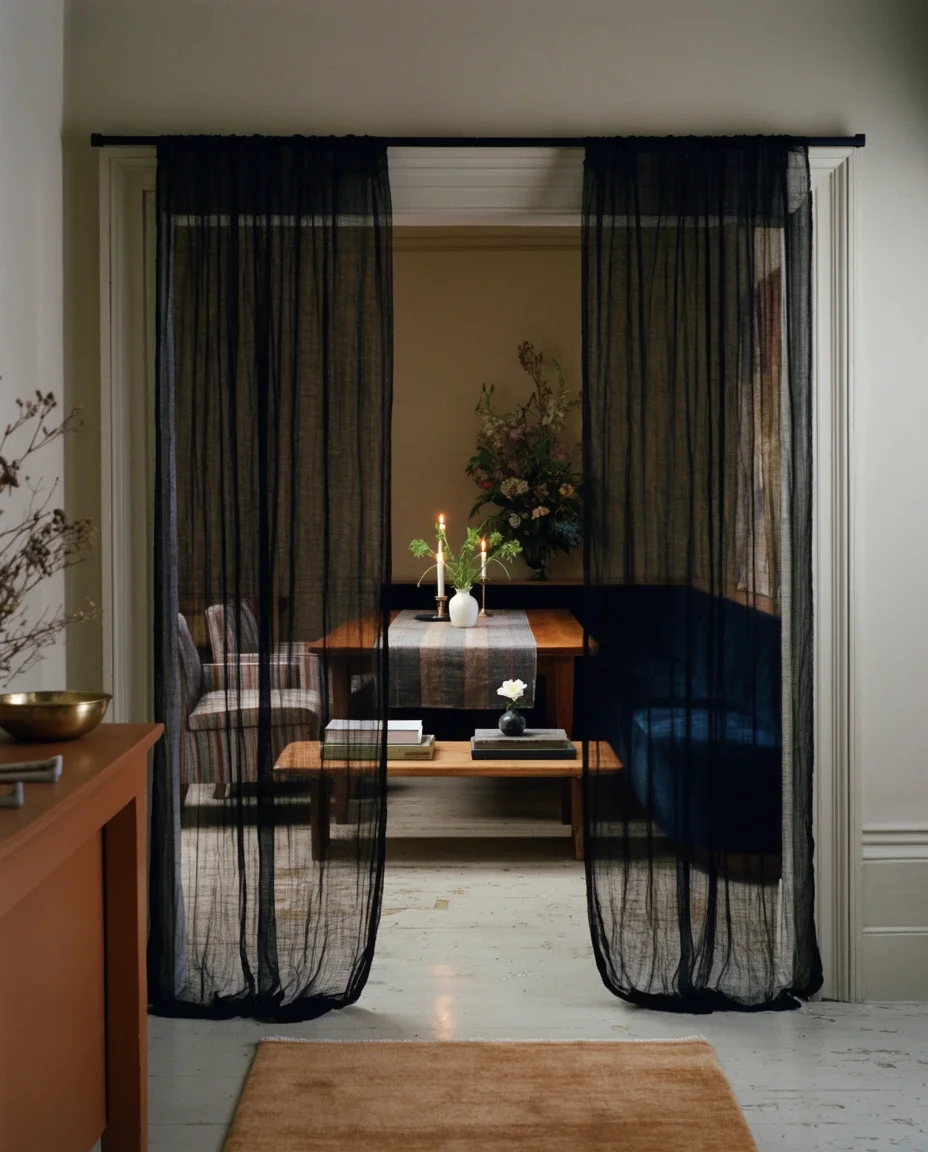 Draping the Doorway in Black 1