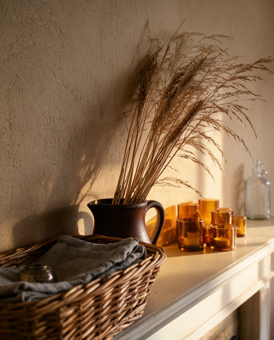 Dried Florals for the Mantel 1