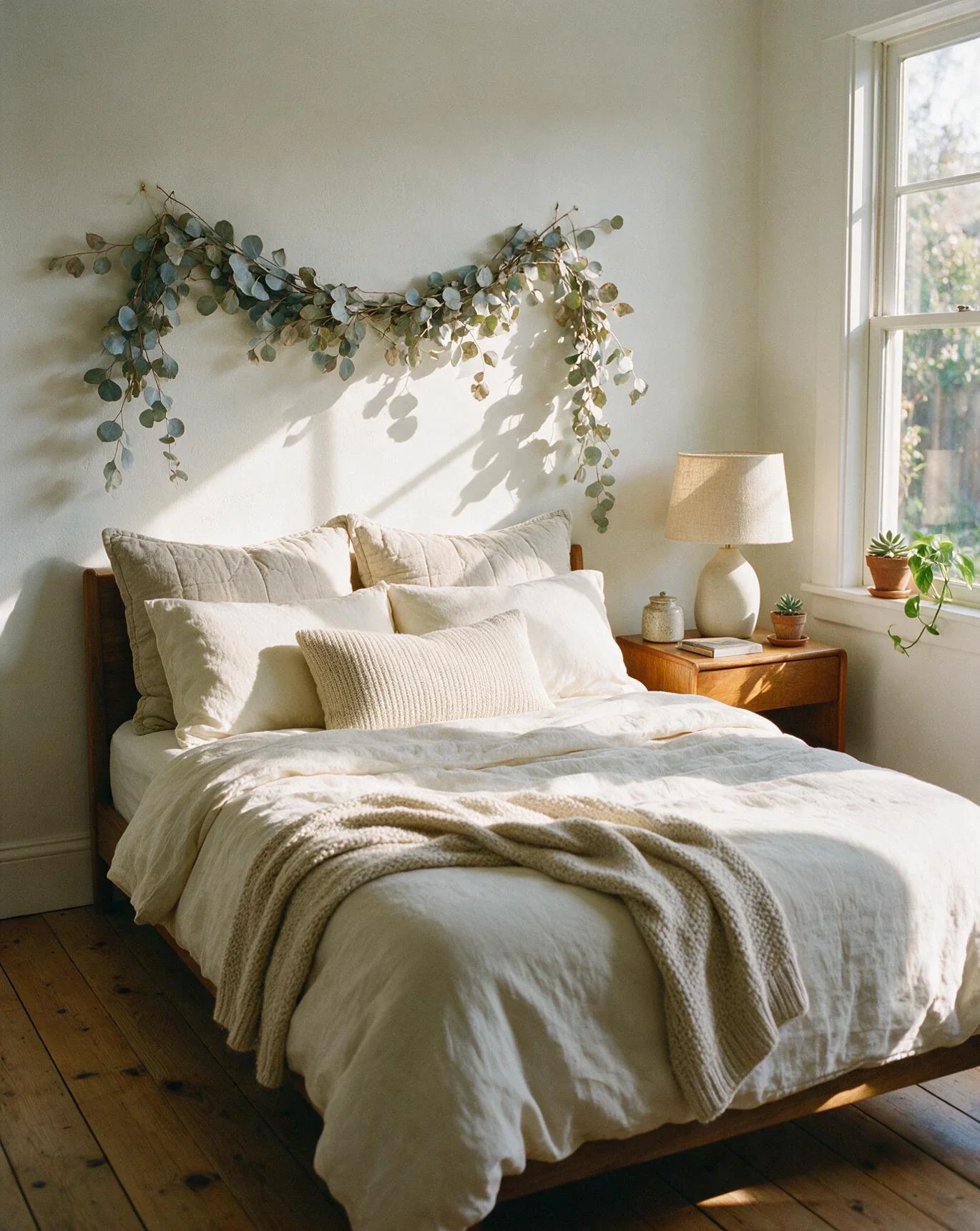 Easy DIY Garland over the Bed 1