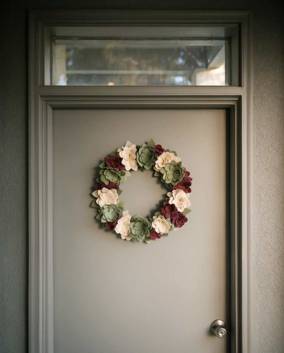 Felt Flowers and Cozy Wreaths 1