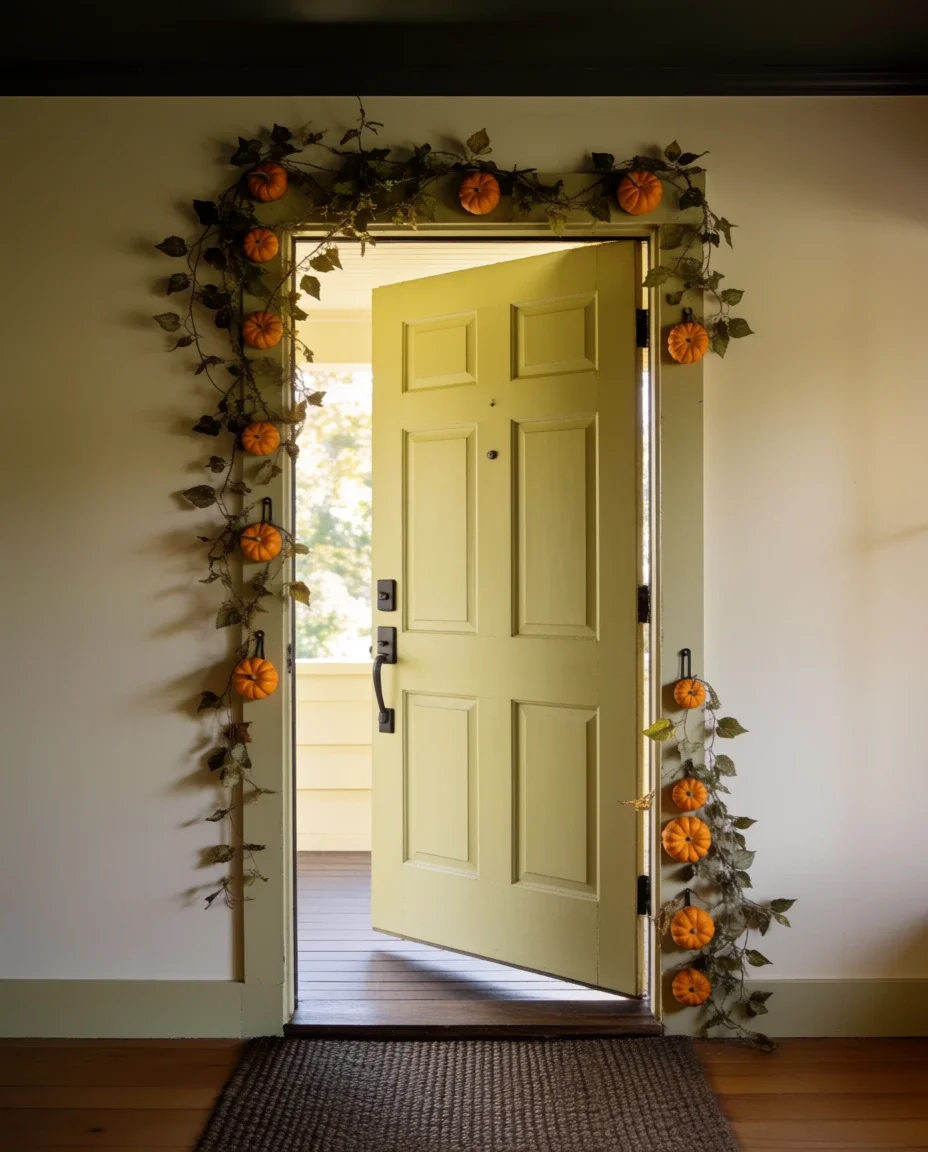 Front Door Wrapped in Autumn Vines 2