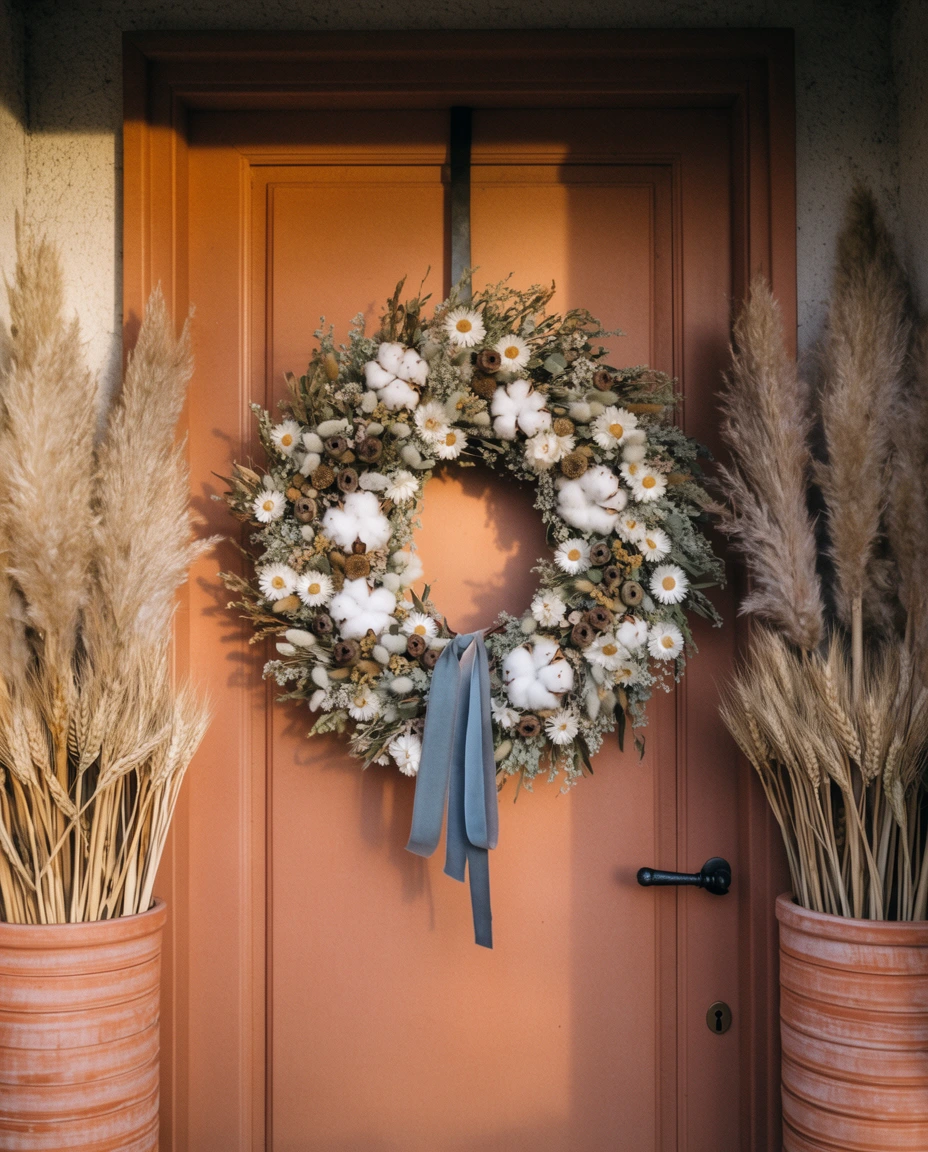 Front Door Wreaths with Aesthetic Charm 2