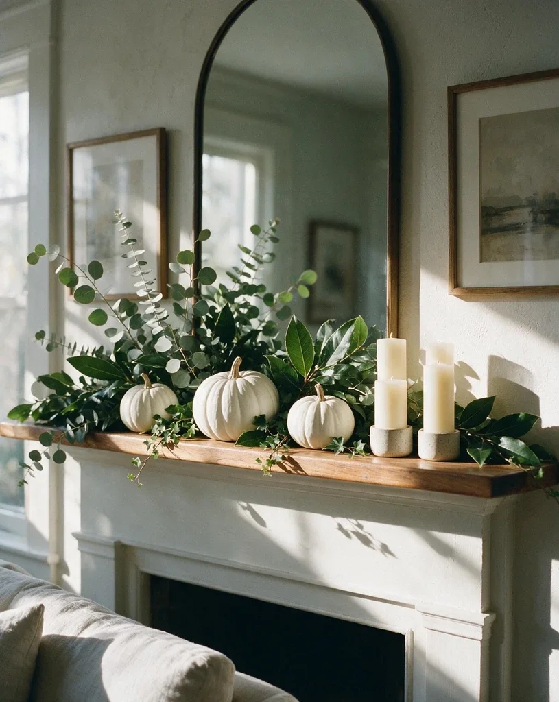 Green and White Fall Display 1