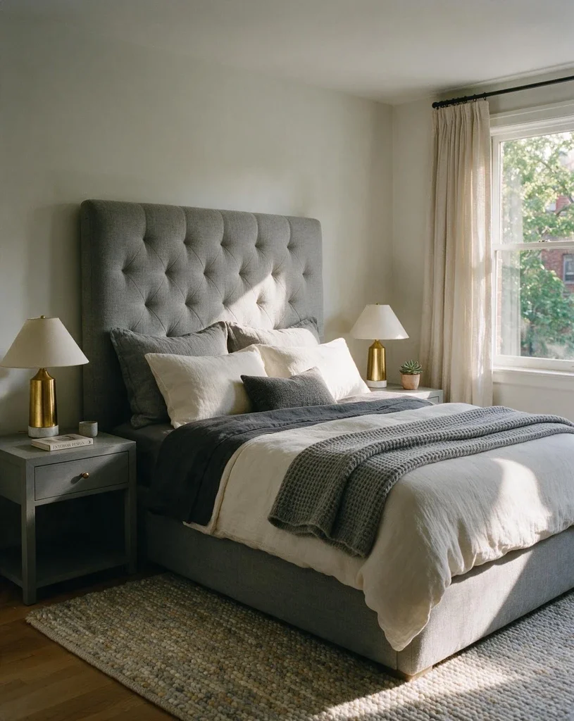 Grey Headboard Statement Style 1