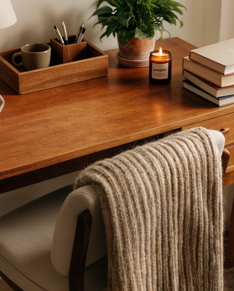 Home Office Styled with Autumn Warmth 1