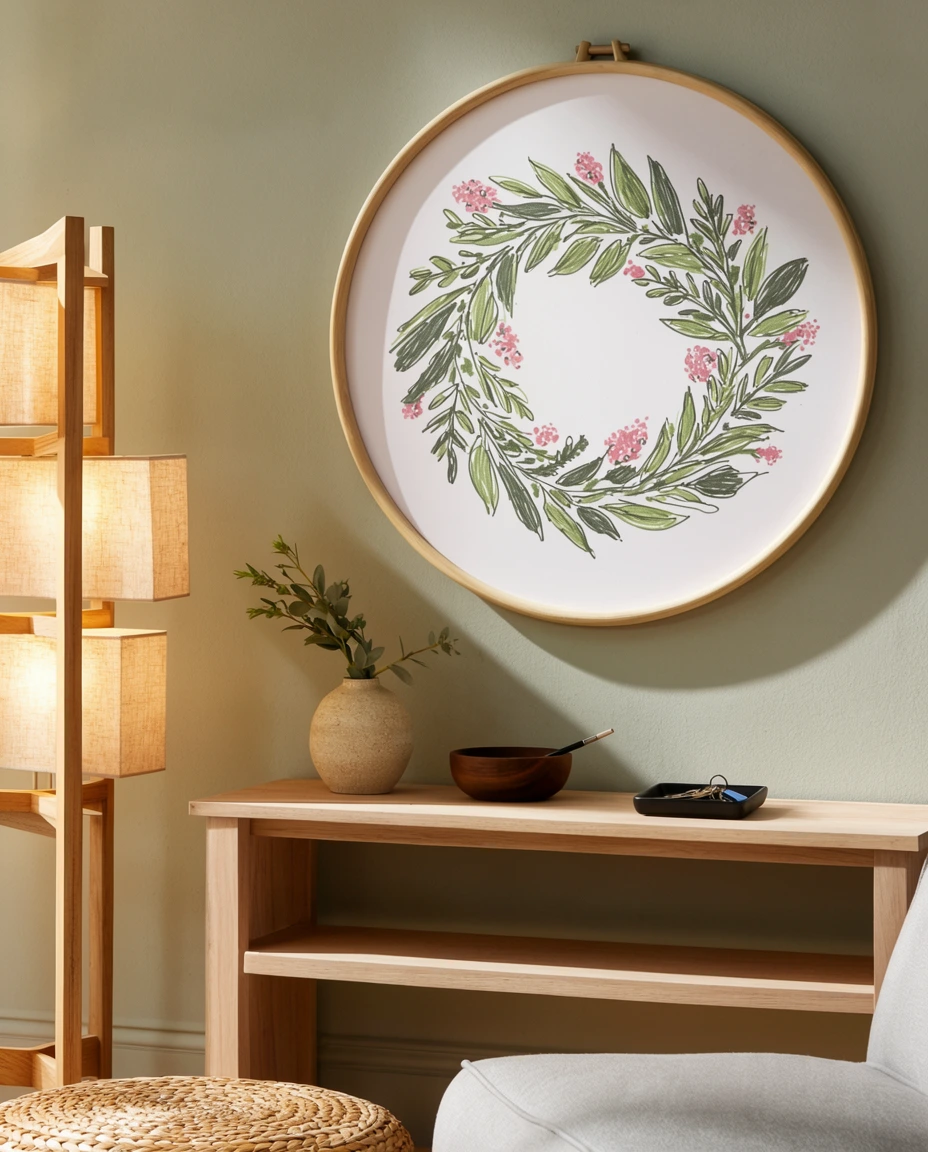 Illustrated Wreaths for Holiday Charm 1