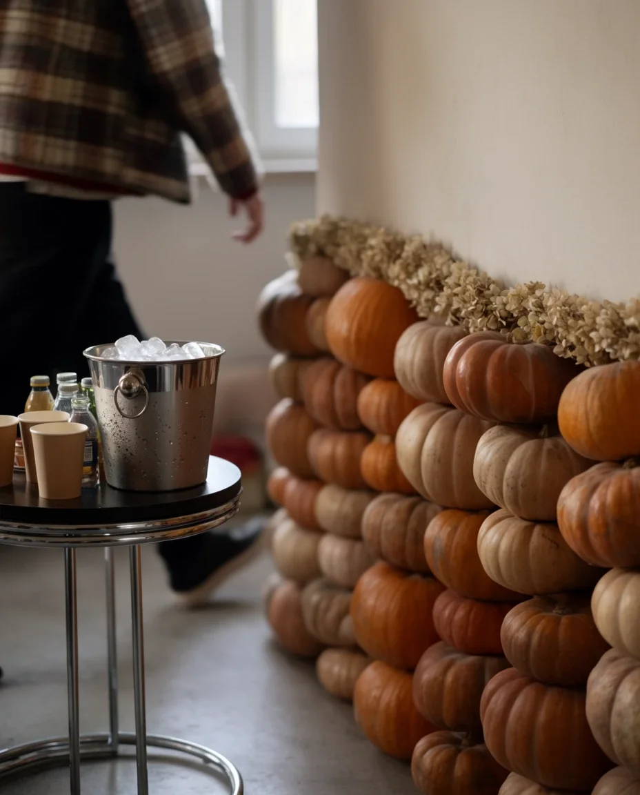 Indoor Pumpkin Wall for Parties 1