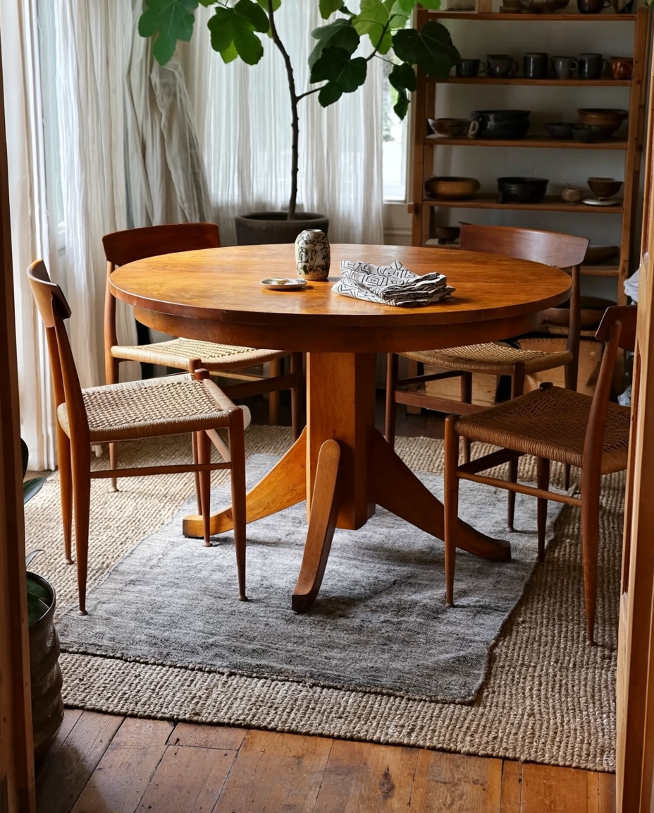 Layering Rugs and Rush Chairs 2