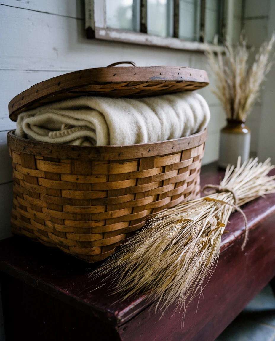 Layering Vintage Baskets and Textures 2