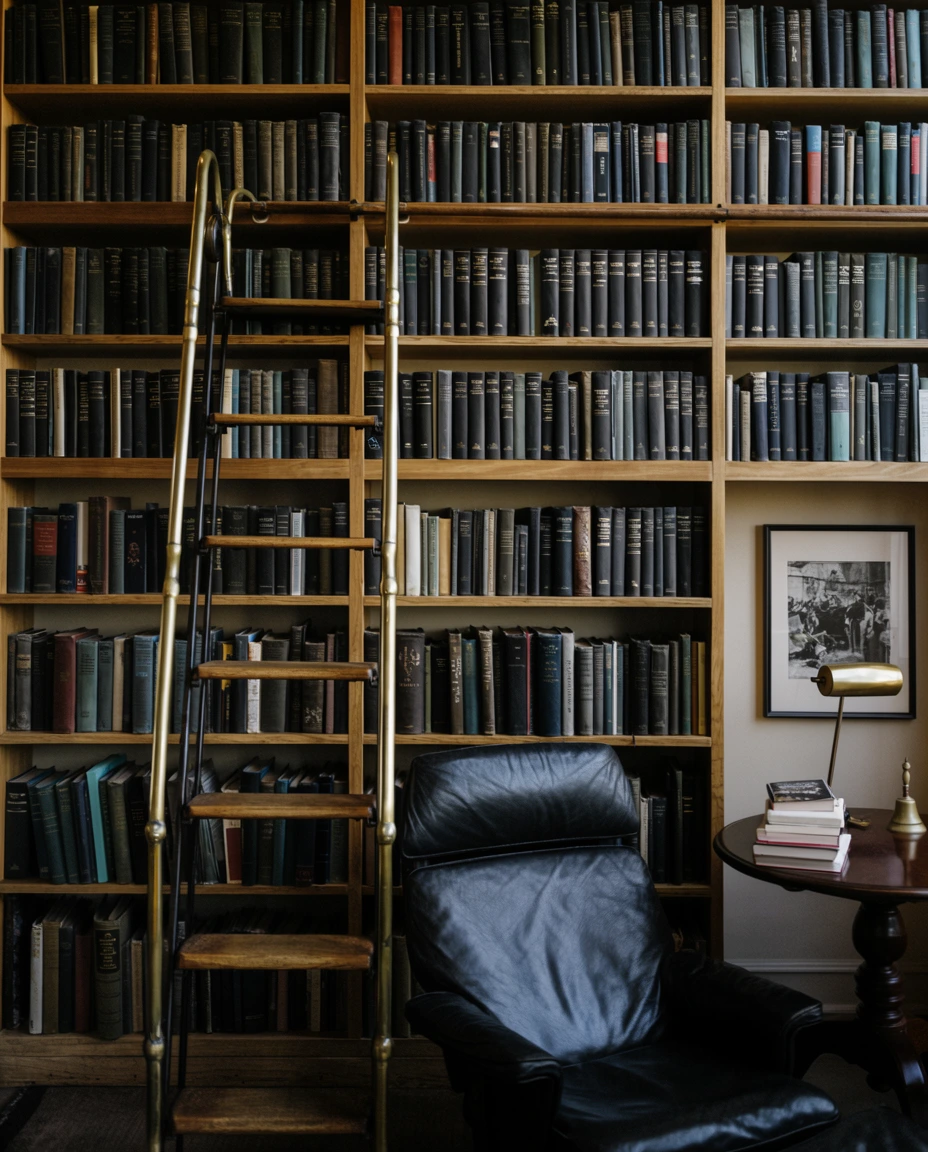 Library Ladder and Tall Shelves 2