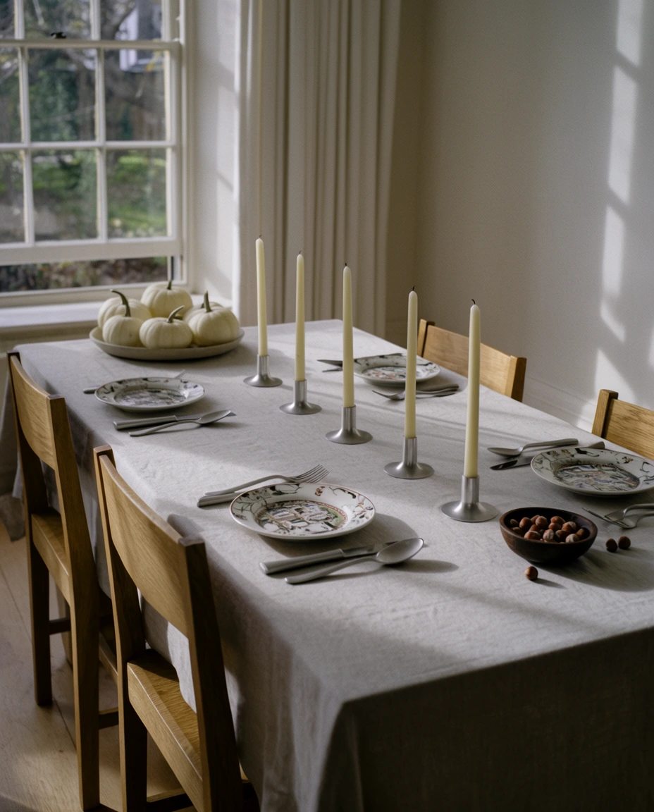Minimalist Silver Table Setting 1