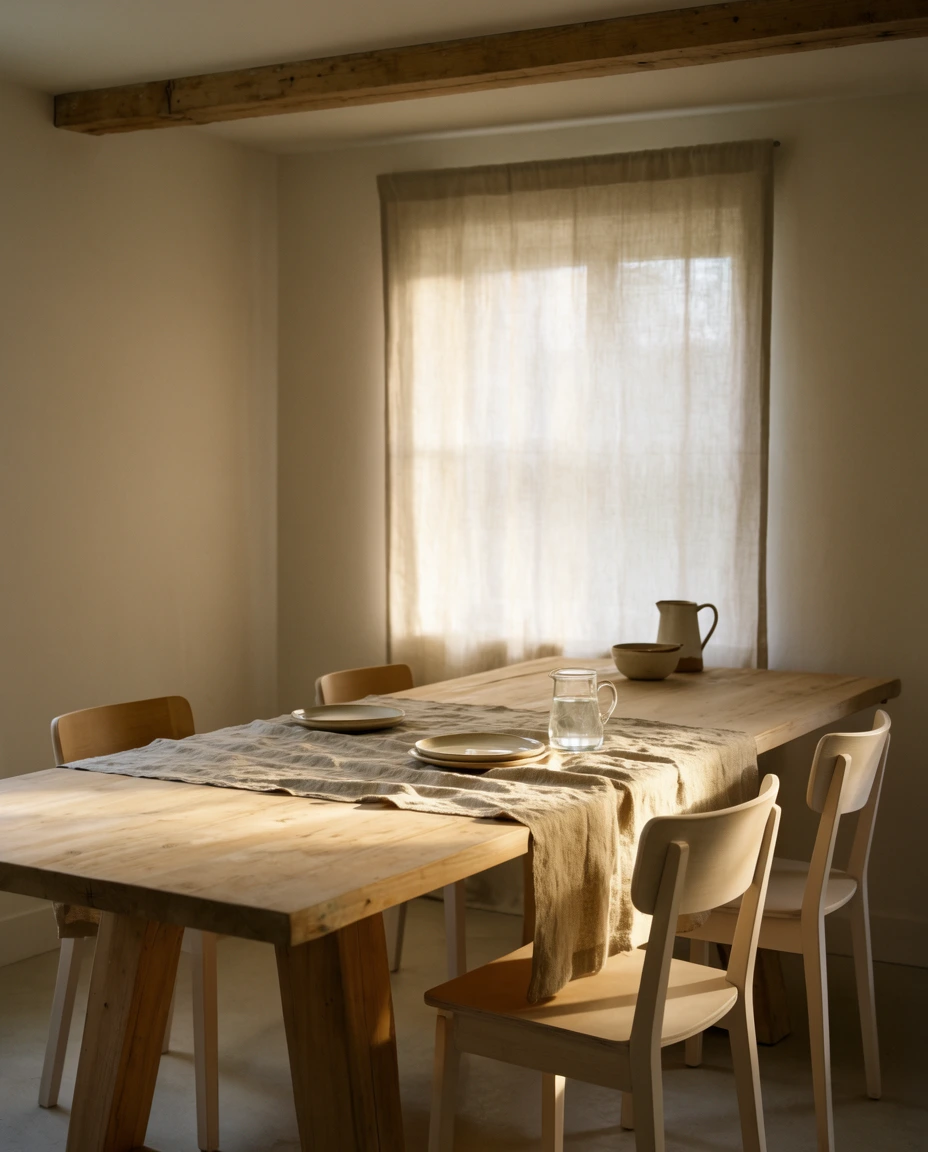 Mixing Linen and Raw Wood 2