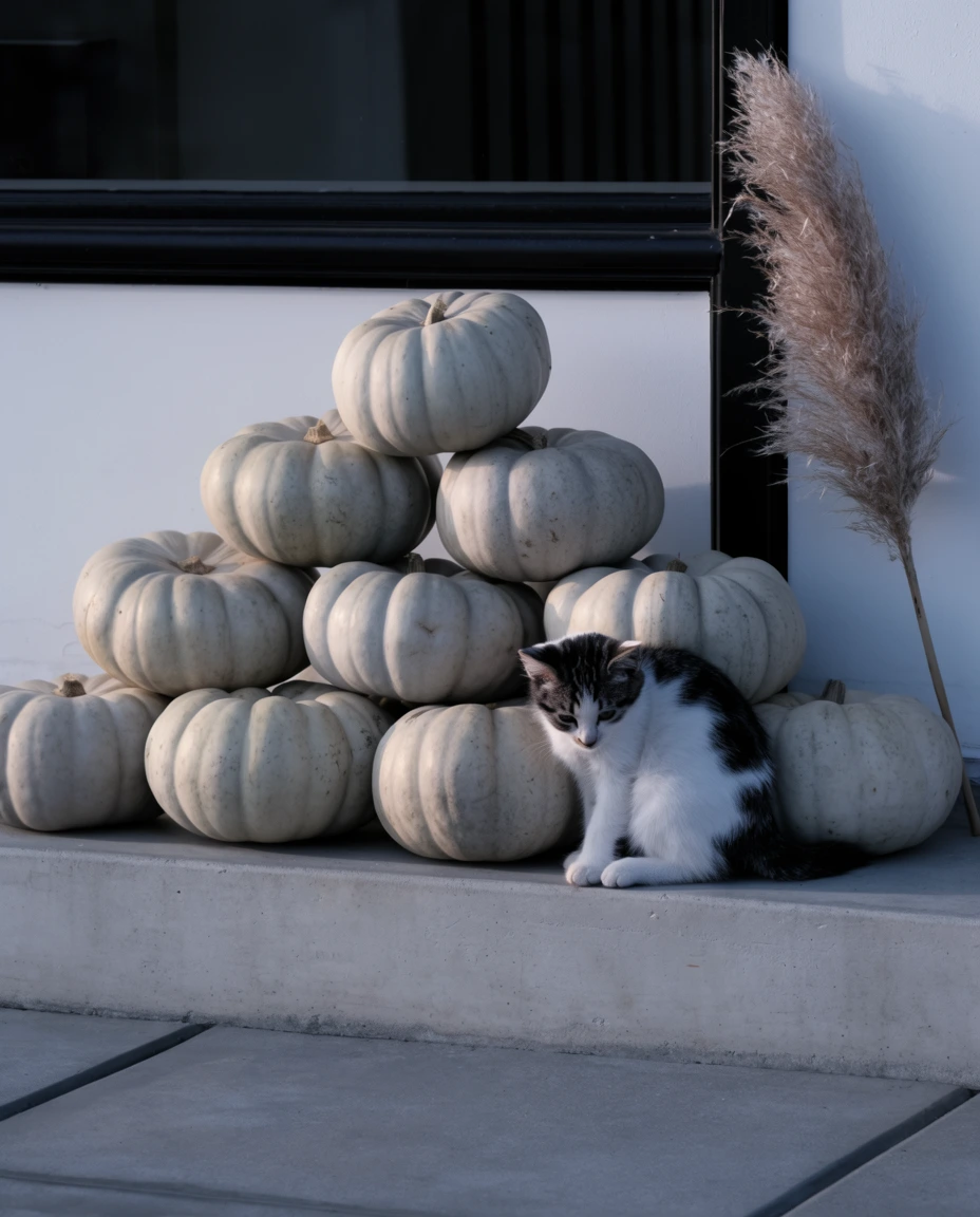 Modern Pumpkins in Neutral Tones 1