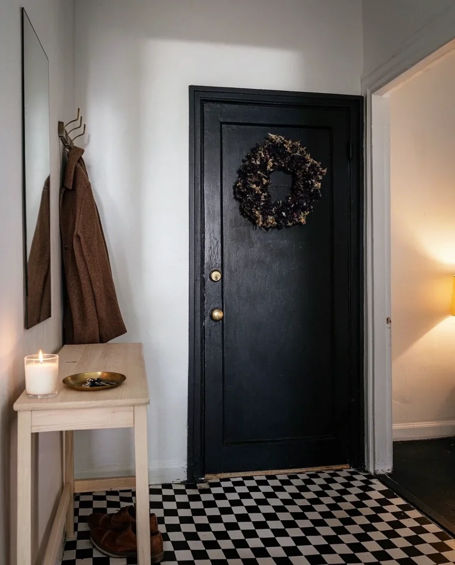 Moody Entryway Without the Clutter 1