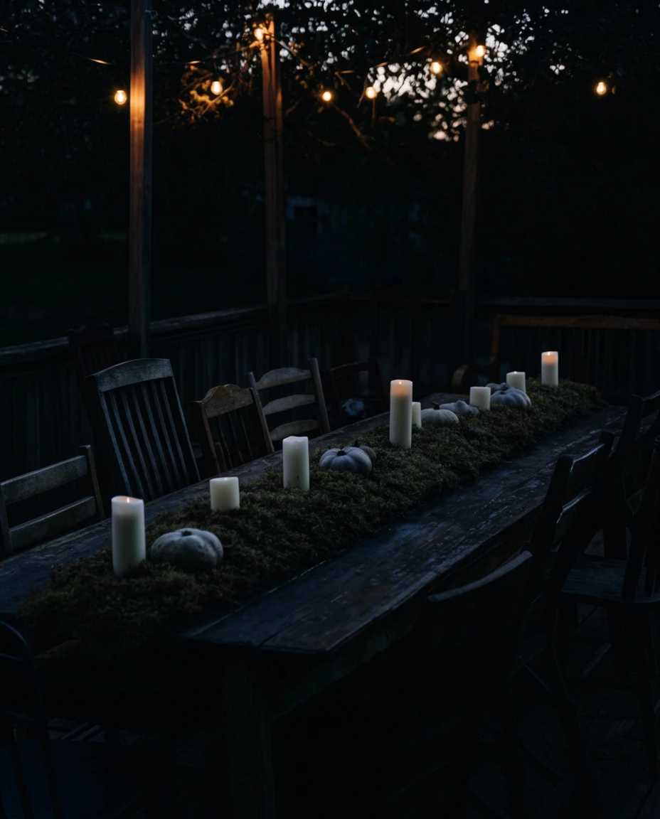 Moss and Moonlight Tablescape 1