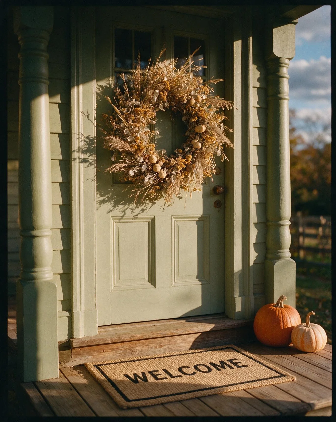 Neutral Fall Wreath Display 2