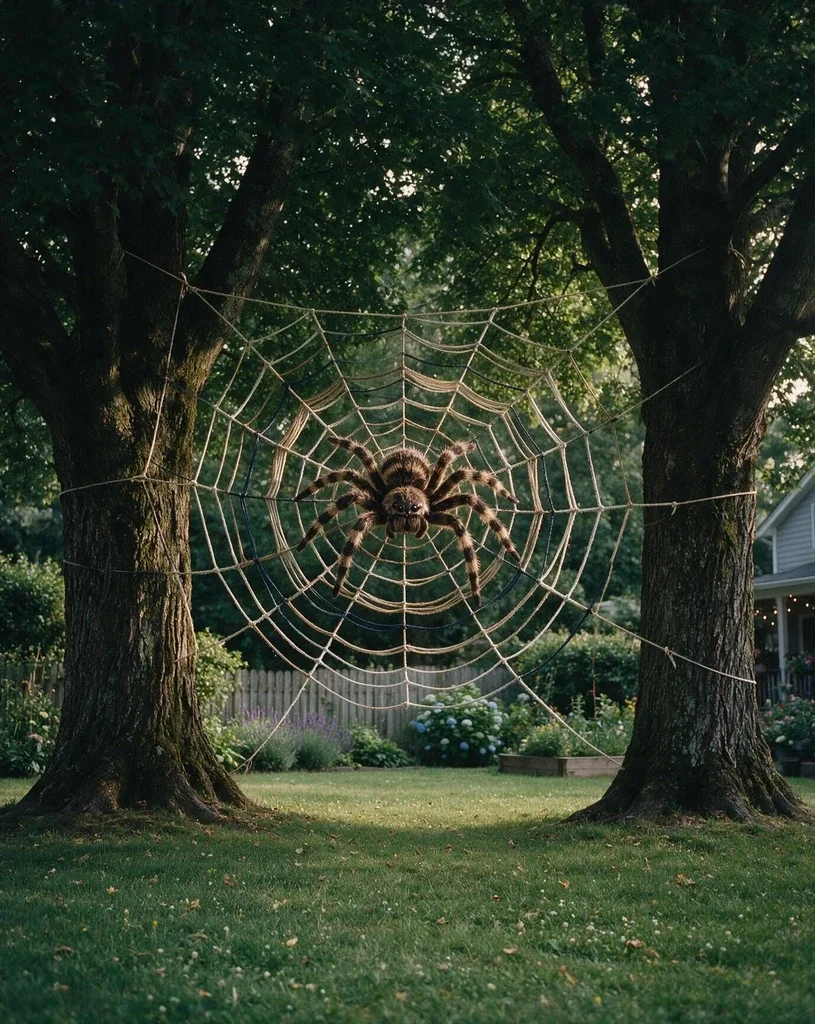 Outdoor Giant Spider Web Display 1