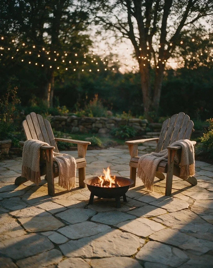 Outdoor Seating with Warm Blankets 2