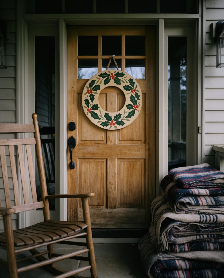 Painting Wooden Wreaths for the Porch 1