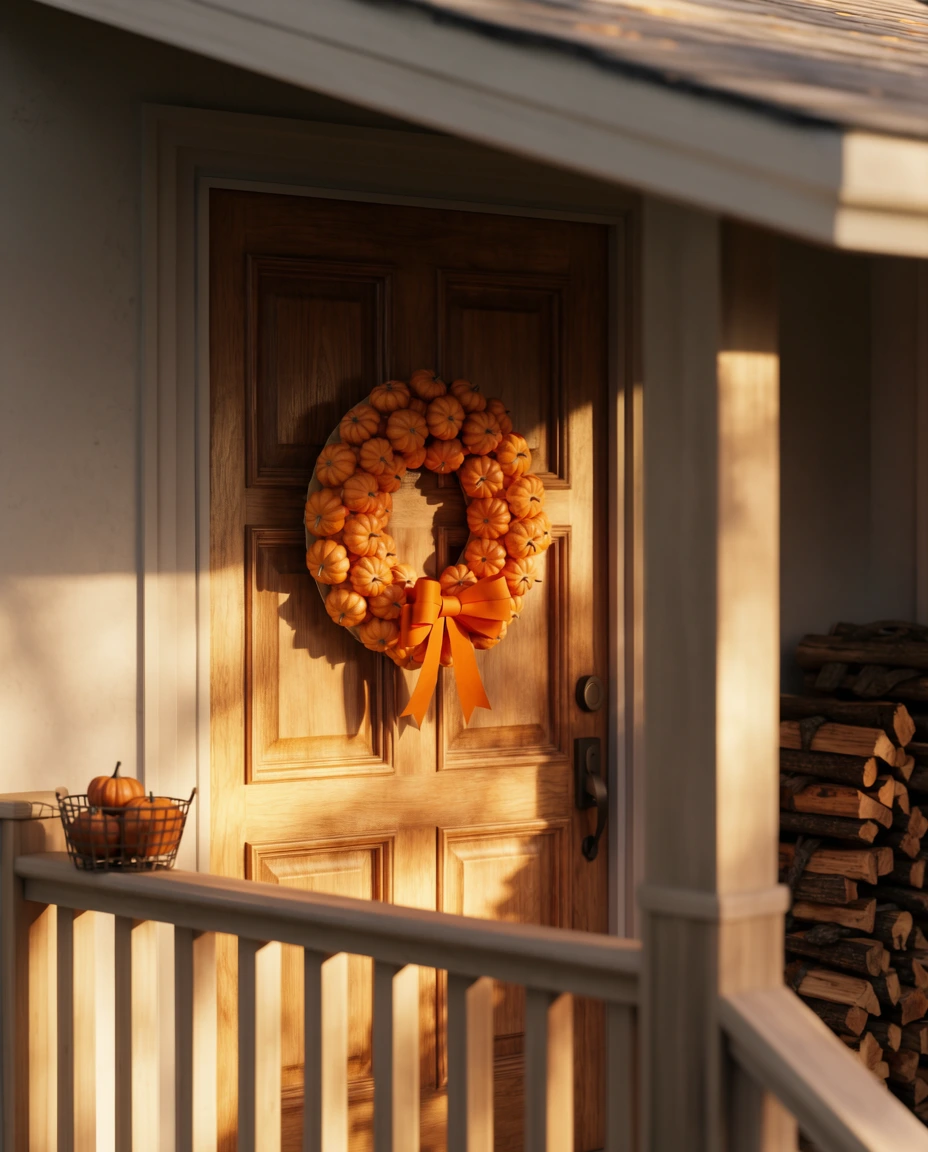 Pumpkin Wreath for the Front Door 1