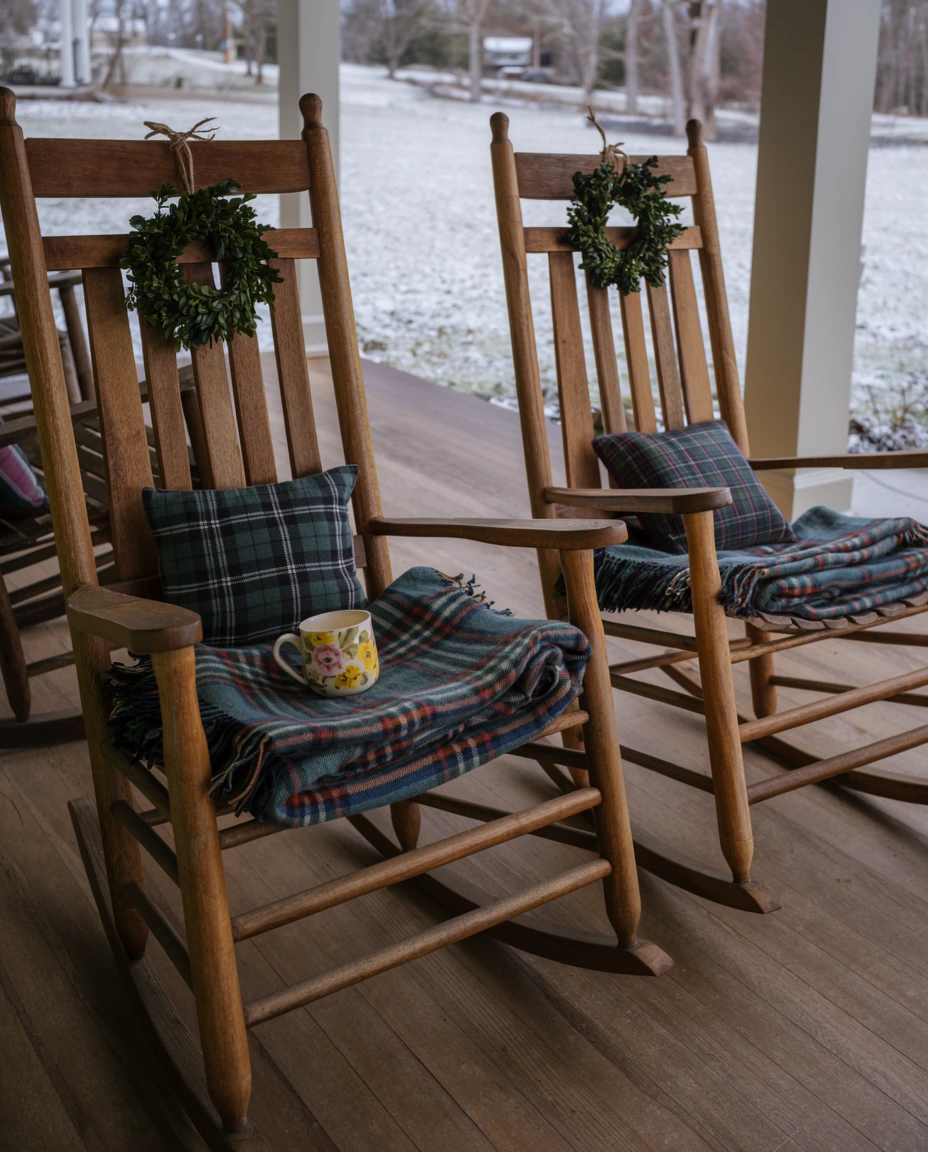 Rocking Chairs Dressed for Winter 2
