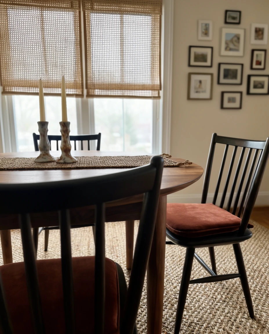 Rust Velvet Dining Chairs 1