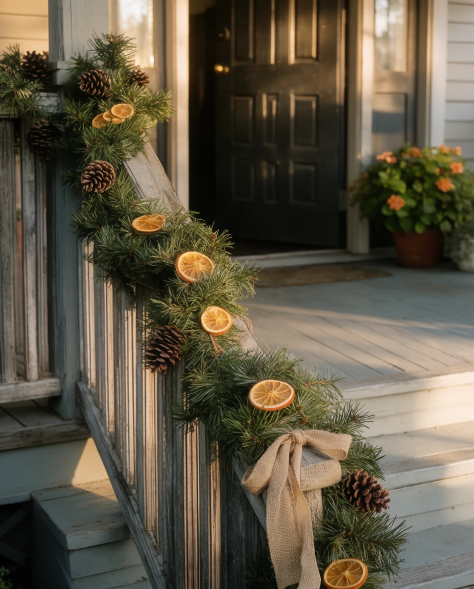 Rustic Garland for the Railing 2