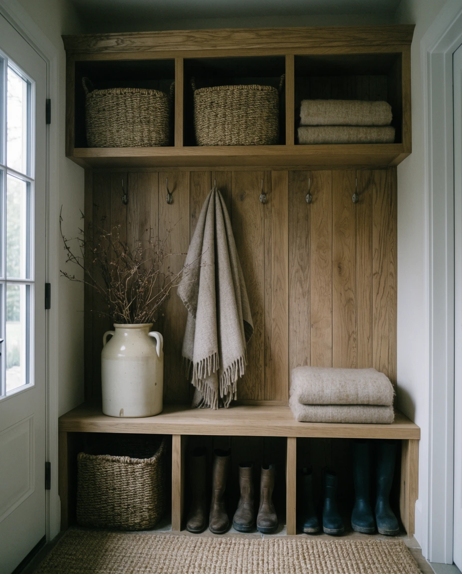 Rustic Wood and Woven Baskets 1