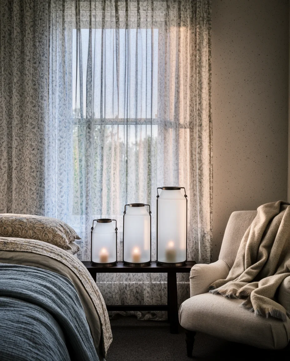 Sheer Curtains and Warm Lanterns 1