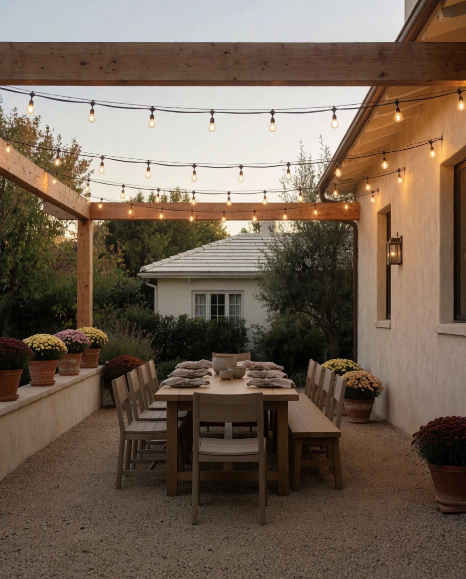 String Lights Over the Table 1