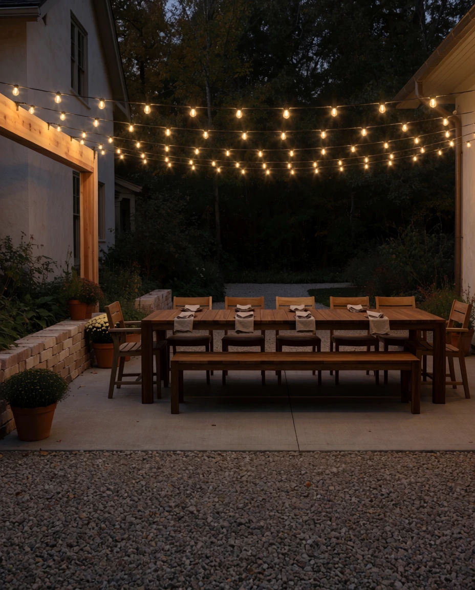 String Lights Over the Table 2