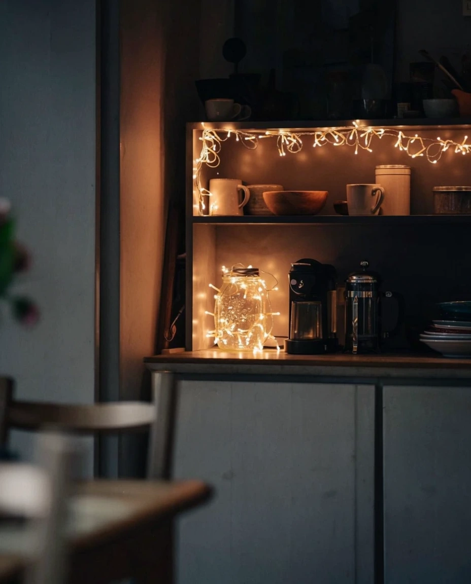 String Lights over the Bar 1